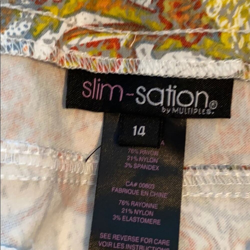 Multiples Women’s Size 14 Multi Color Print Cropp… - image 2